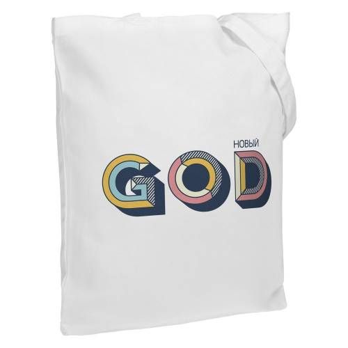 Холщовая сумка «Новый GOD», белая фото 2