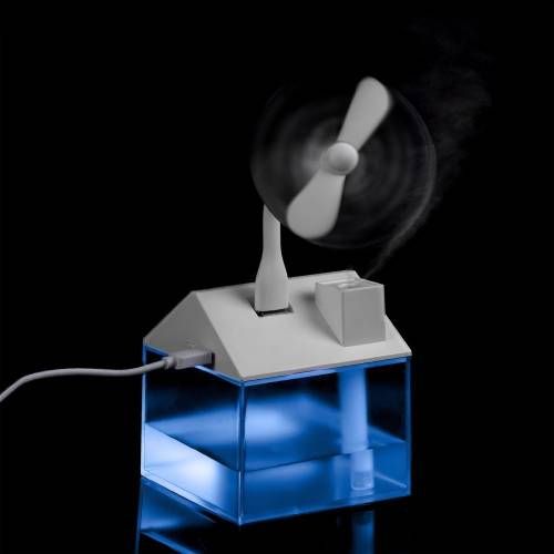 Настольный увлажнитель Arioso с вентилятором и лампой, белый фото 2