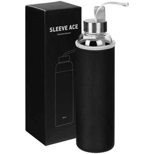 Бутылка для воды Sleeve Ace, черная фото 8