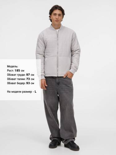 Куртка унисекс Warmbridge, светло-серая фото 8