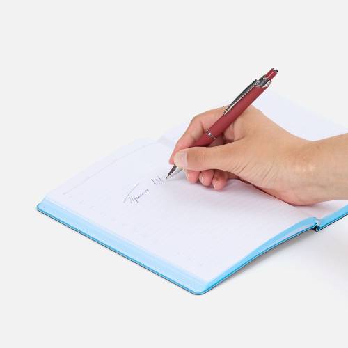 Ручка шариковая Chromos Soft Touch, красная фото 5