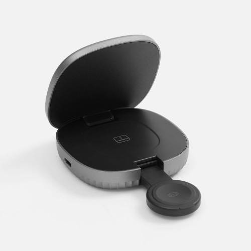 Складная станция беспроводной зарядки flowPad, серая фото 4