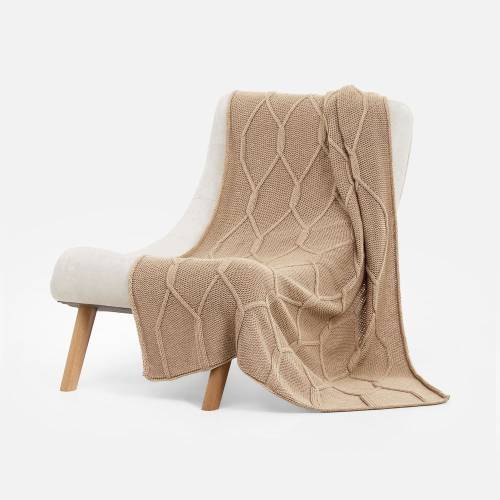 Плед Curve Verve, бежевый меланж фото 4