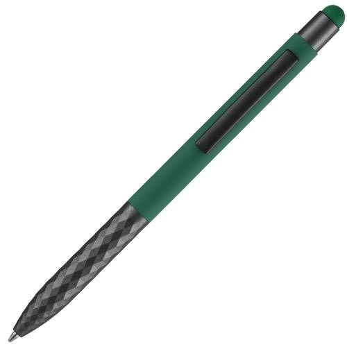 Ручка шариковая Digit Soft Touch со стилусом, зеленая фото 5