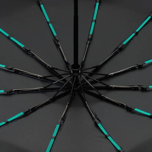 Зонт складной с УФ-защитой Ribstar, темно-синий фото 4