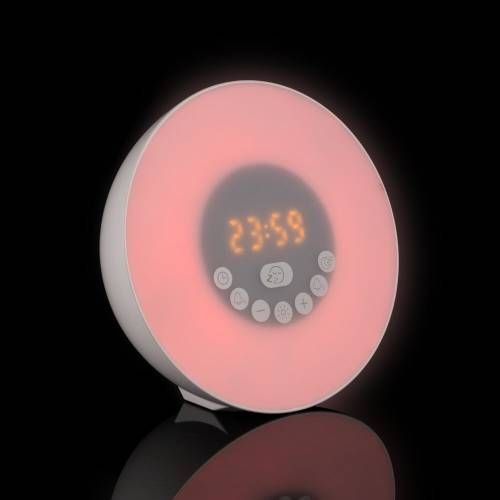 Лампа-колонка со световым будильником dreamTime, ver.2, белая фото 15