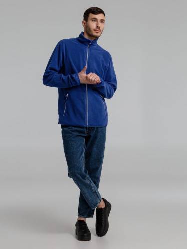 Куртка флисовая мужская Twohand, синяя фото 9