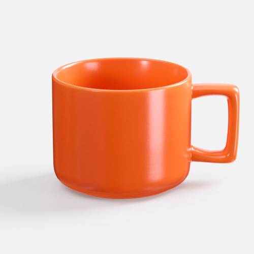 Чашка Jumbo в коробке матовая, оранжевая фото 3