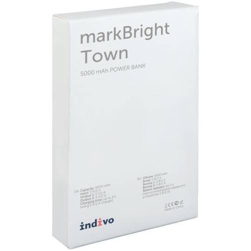 Аккумулятор с подсветкой markBright Town, 5000 мАч, черный фото 13