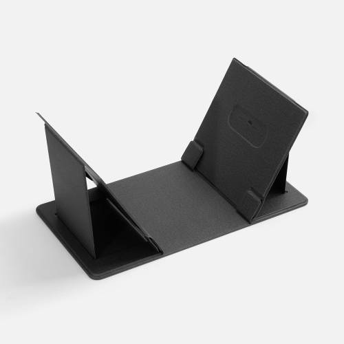 Складной стол для ноутбука с беспроводной зарядкой Kickstand Table, серый фото 4
