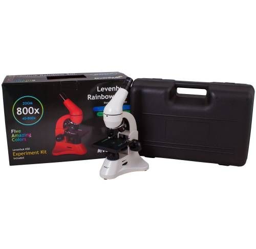 Монокулярный микроскоп Rainbow 50L с набором для опытов, белый фото 10