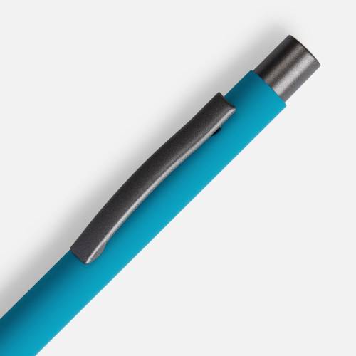 Ручка шариковая Atento Soft Touch, бирюзовая фото 4