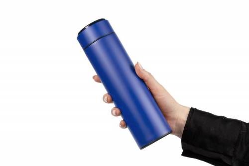 Смарт-бутылка с заменяемой батарейкой Long Therm, синяя фото 8