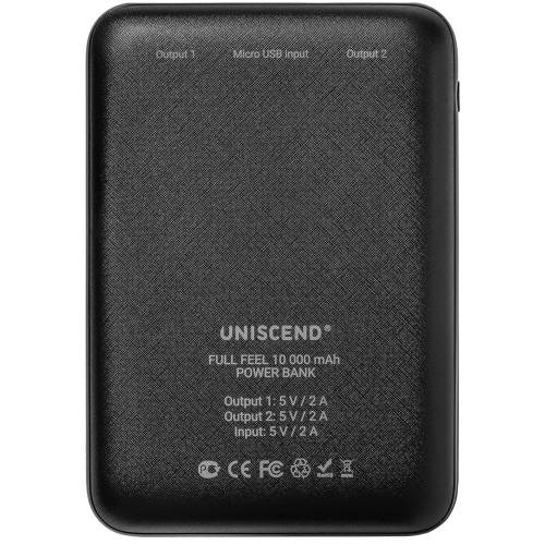 Внешний аккумулятор Uniscend Full Feel 10000 мАч с индикатором, черный фото 5