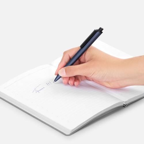 Ручка шариковая Informa, металлик, темно-синяя фото 5