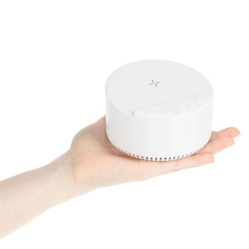 Bluetooth-колонка с беспроводной зарядкой relaxTime, белая фото 9
