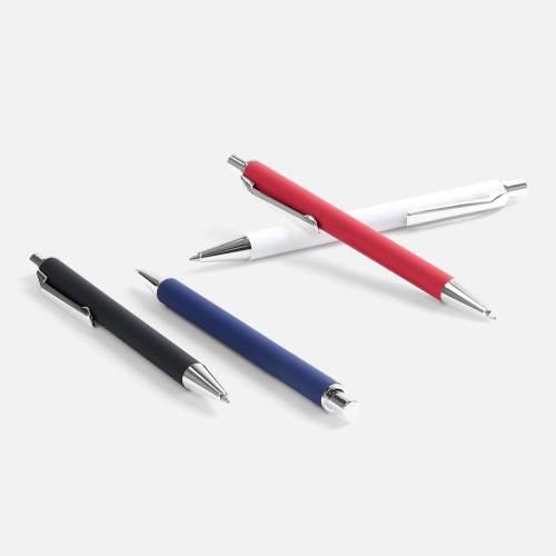 Ручка шариковая Lobby Soft Touch Chrome, белая фото 6