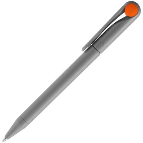 Ручка шариковая Prodir DS1 TMM Dot, серая с оранжевым фото 3