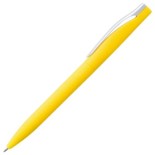 Ручка шариковая Pin Soft Touch, желтая фото 6
