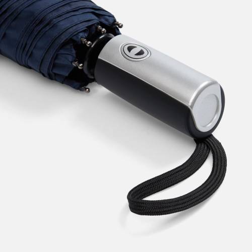 Зонт складной Fiber, темно-синий фото 7