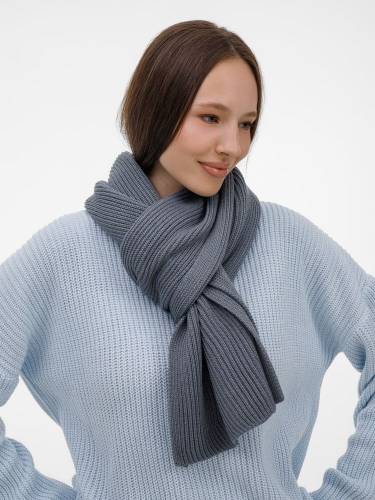 Шарф Nobilis Mono, серый (стальной) фото 6 Шарф Nobilis Mono, серый (стальной) фото 6