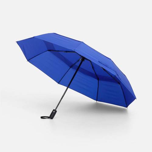 Складной зонт Dome Double с двойным куполом, синий фото 2