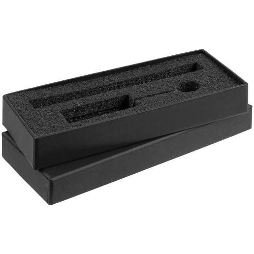 Коробка Notes с ложементом для ручки и флешки, черная фото 4