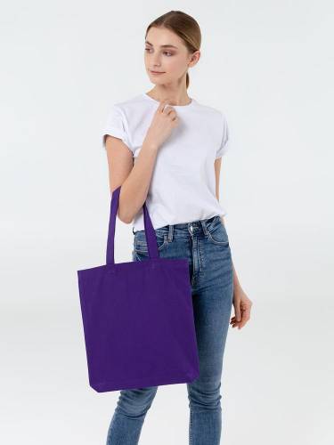 Холщовая сумка Avoska, фиолетовая фото 6