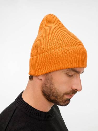Шапка Nobilis Mono, оранжевая (абрикос) фото 6 Шапка Nobilis Mono, оранжевая (абрикос) фото 6