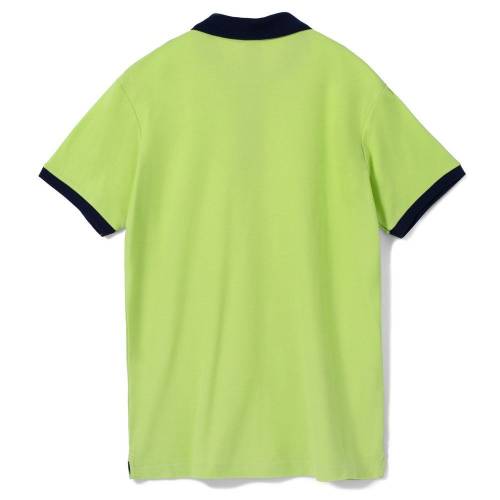 Рубашка поло Prince 190, зеленое яблоко с темно-синим фото 3