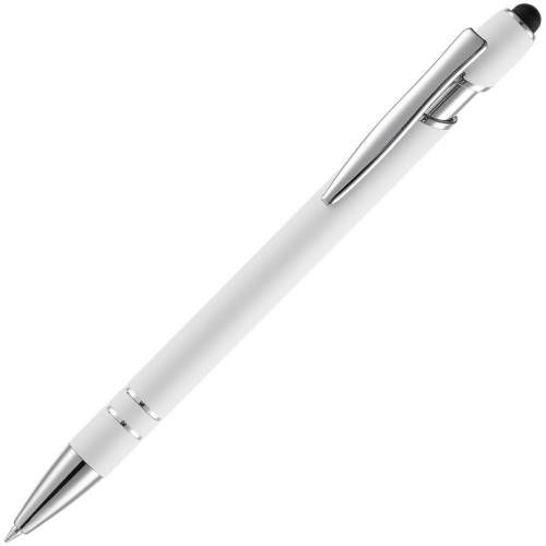 Ручка шариковая Pointer Soft Touch со стилусом, белая фото 2