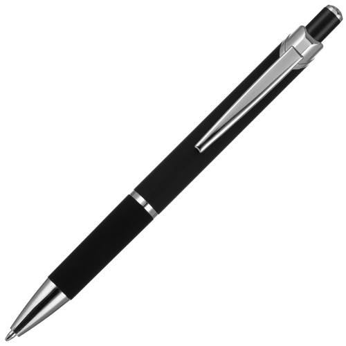 Ручка шариковая Chromos Soft Touch, черная фото 3