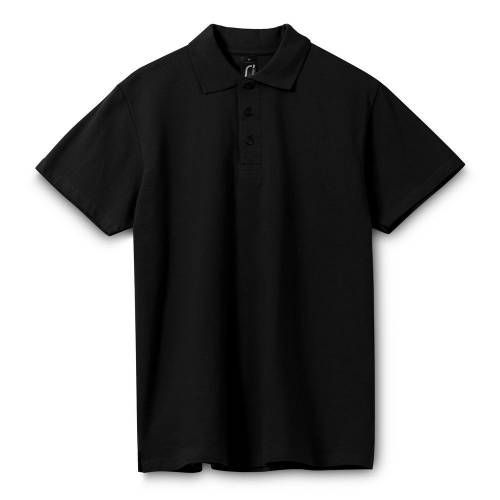 Рубашка поло мужская Spring 210, черная фото 2