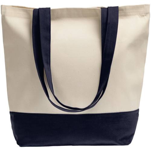 Холщовая сумка Shopaholic, темно-синяя фото 3