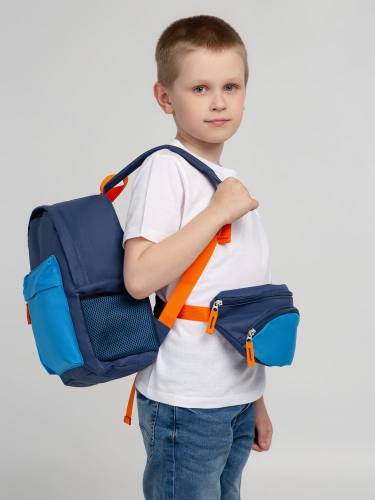 Поясная сумка детская Kiddo, синяя с голубым фото 6