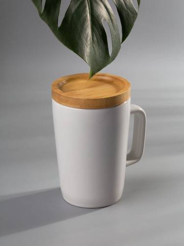 Кружка Vierra с крышкой-костером, белая фото 8