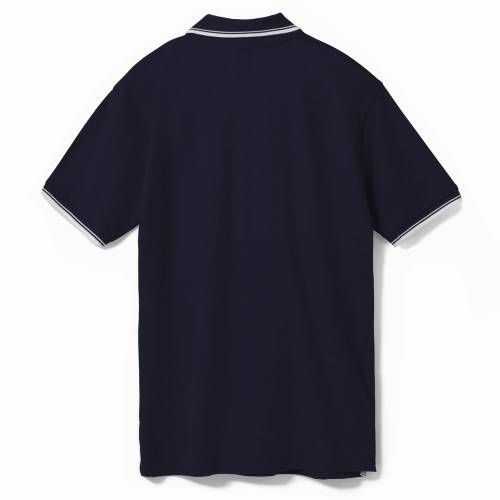 Рубашка поло мужская с контрастной отделкой Practice 270, темно-синий/белый фото 3