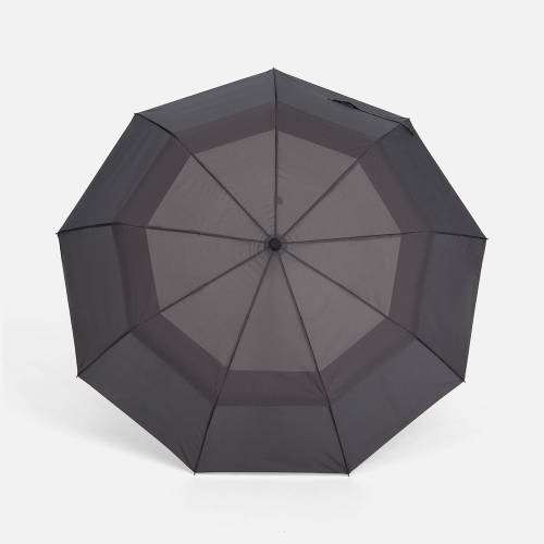 Складной зонт Dome Double с двойным куполом, серый фото 3
