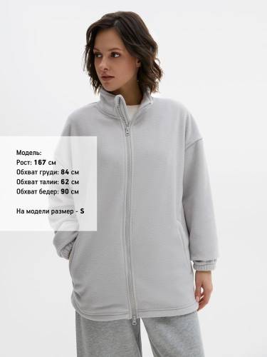 Куртка флисовая унисекс Nebo, светло-серая фото 11