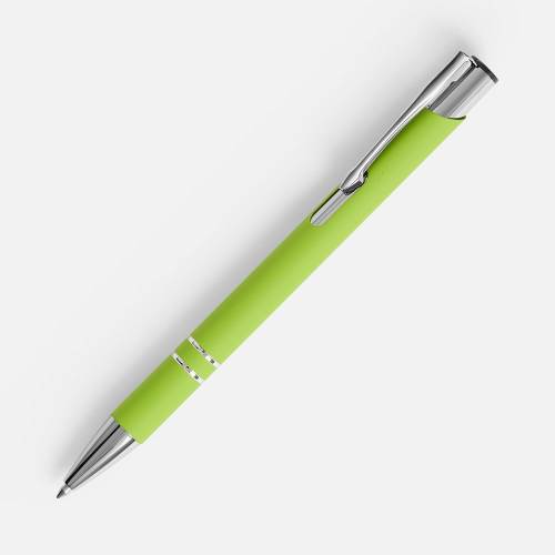 Ручка шариковая Keskus Soft Touch, зеленое яблоко фото 2