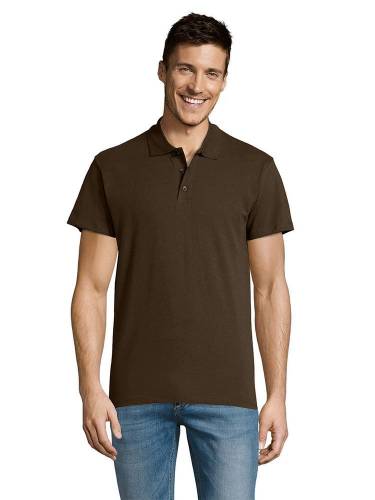 Рубашка поло мужская Summer 170, темно-коричневая (шоколад) фото 5