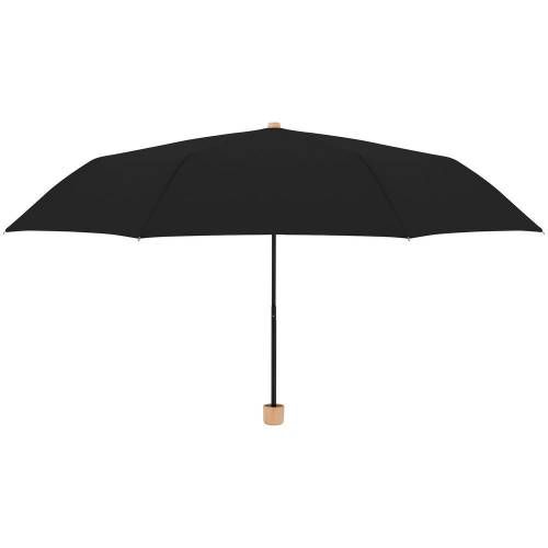 Зонт складной Nature Mini, черный фото 3