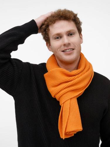 Шарф Nobilis Mono, оранжевый (абрикос) фото 6