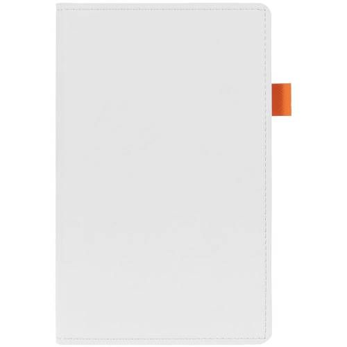 Ежедневник White Shall, недатированный, белый с оранжевым фото 3