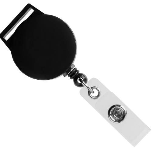 Ретрактор Attach с ушком для ленты, черный фото 3