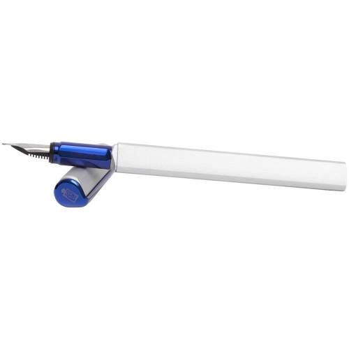 Ручка перьевая PF One, серебристая с синим фото 4