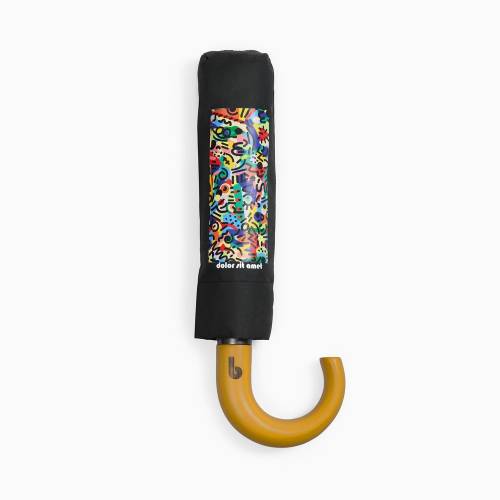 Зонт складной Classic, черный фото 10