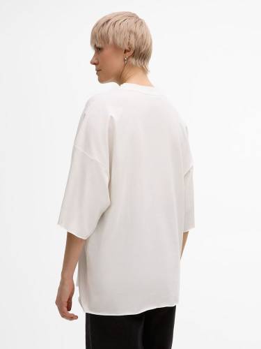 Футболка унисекс оверсайз T1, молочно-белая фото 8