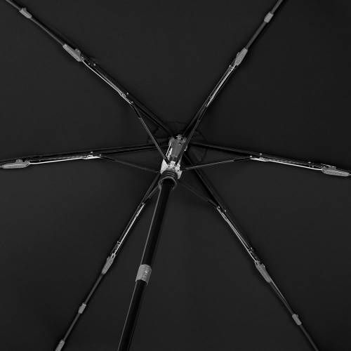 Зонт складной TS220 с безопасным механизмом, черный фото 6