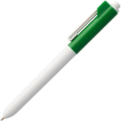 Ручка шариковая Hint Special, белая с зеленым фото 3
